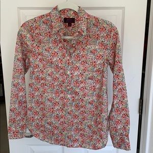 J. Crew made with Liberty Fabric popover. NWOT.